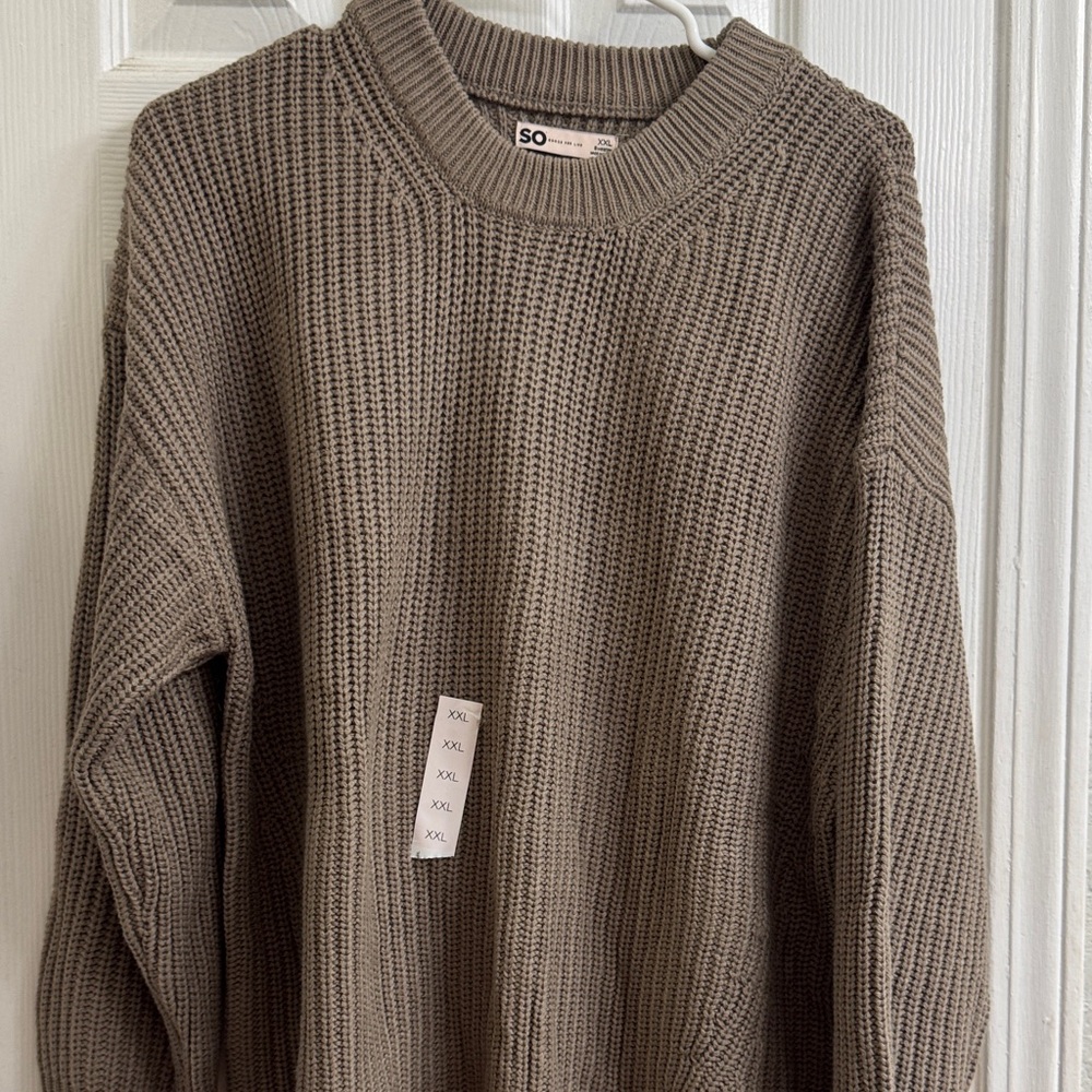 SO Taupe Knit Pullover